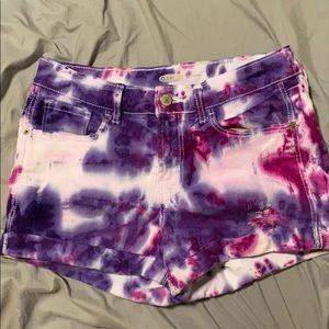 jean shorts tie dye